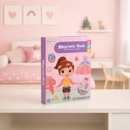 Układanka Magnetyczna Puzzle Kreatywne Ubieranie Dziewczynki Ubieranka Book 26654