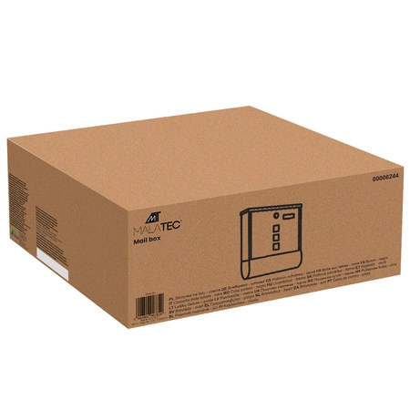 Skrzynka Pocztowa z Tubą Na Listy Gazety Czarna MALATEC