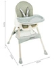Krzesełko do Karmienia dla Dzieci Taca Fotelik 3w1 KRUZZEL