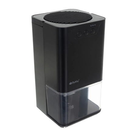 Osuszacz Powietrza Pochłaniacz Wilgoci Cichy Podświetlenie LED + Timer 1,4L czarny Ruhhy 26494