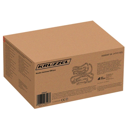 Klocki Drewniane Domino Układanka Kolorowe 1131szt KRUZZEL