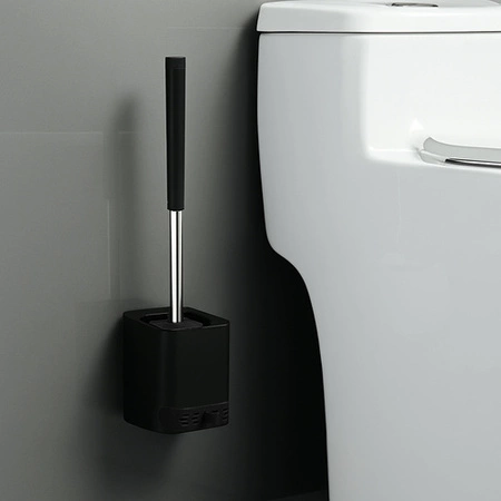 Szczotka do WC Toaletowa do Łazienki Toalety Czarna Klozetowa Stojak Zestaw RUHHY 25725