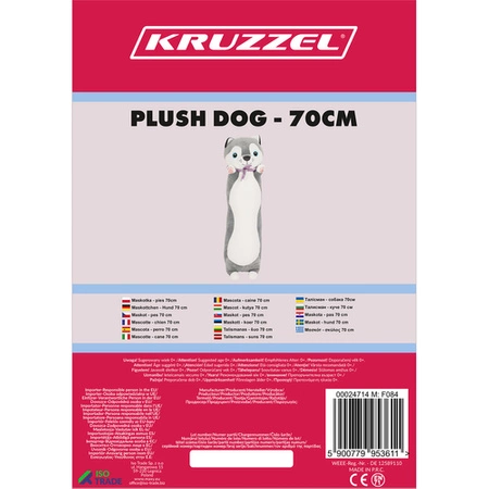 Maskotka Pluszak Poduszka Długi Miś Zabawka Przytulanka 70 cm dla Dzieci 0+ KRUZZEL