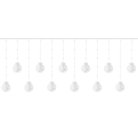 Kurtyna Świetlna do Okna Lampki Choinkowe Kule LED ISO TRADE