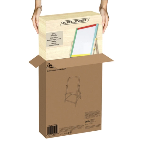 Tablica Magnetyczna Obrotowa Kredowa Dwustronna dla Dzieci Suchościeralna KRUZZEL