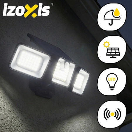 Lampa solarna Ogrodowa 180 LED IZOXIS Czujnik Ruchu Zmierzchu Uliczna IP65 26875