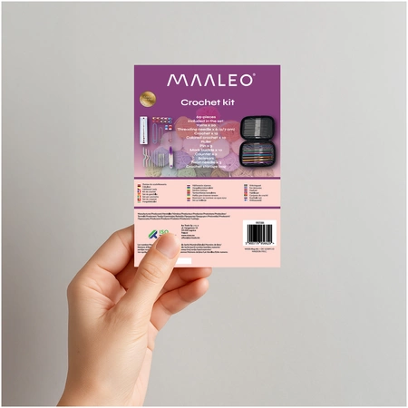 Zestaw do Szydełkowania Szydełka 0.6-6.5 Włóczka Akcesoria do Nauki 69el MAALEO 25886