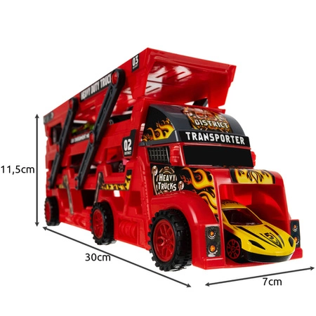 Laweta Tir Ciężarówka Wyrzutnia 6 Aut Autka Zestaw Samochód + Resoraki Auta KRUZZEL