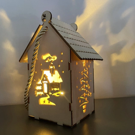 Lampion Adwentowy na Roraty LED Latarnia Latarenka Drewniany Świecący Lampa RUHHY