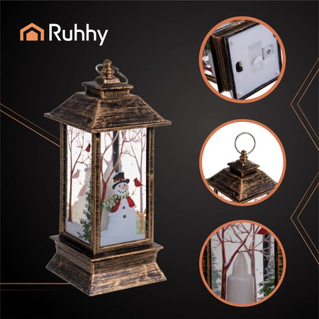 Lampka LED Lampion na Baterie Latarenka Świąteczna Dekoracja Ozdoba Miedź Ruhhy 26754