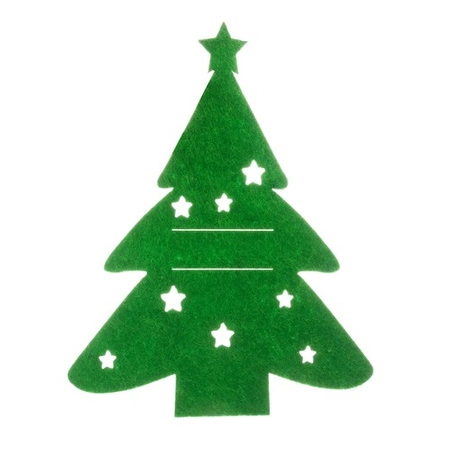 Świąteczne Etui na Sztućce Boże Narodzenie Pokrowiec Choinka 12szt na Stół RUHHY