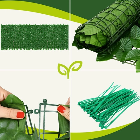 Sztuczny Żywopłot Bluszcz na Ogrodzenie Balkon Ścianę Siatka 5 m x 50 cm Gardlov 25342