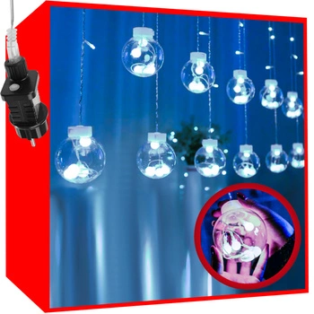 Kule Wiszące Lampki Choinkowe Kurtyna 108 LED zb ISO TRADE