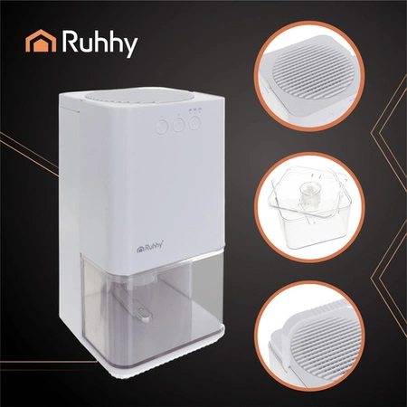 Osuszacz Powietrza Pochłaniacz Wilgoci Cichy Timer + Podświetlenie LED1,4L Ruhhy 26495