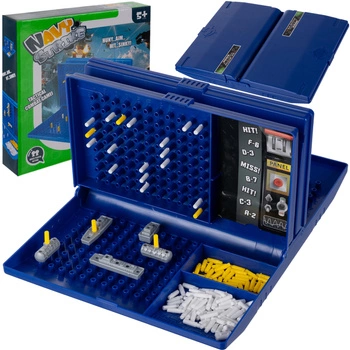 Gra w Statki Okręty Walizka Bitwa Morska Strategiczna Logiczna Kieszonkowa ISO TRADE