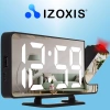 Budzik Zegar Cyfrowy Zegarek Projektor LED Lustro IZOXIS
