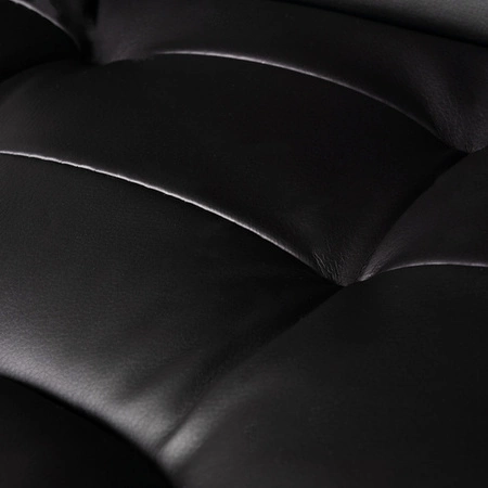 Fotel Biurowy Obrotowy Krzesło Biurowe Obrotowe do Biurka + Podnóżek Czarny Malatec 26195