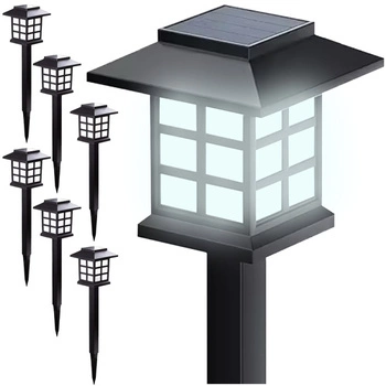 Lampki Solarne Ogrodowe Lampy 6 x Lampka Solarna Lampa Domek Ogrodowa LED GARDLOV