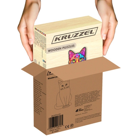 Puzzle Drewniane Układanka Klocki dla Dzieci Dorosłych Gra Logiczna Prezent KRUZZEL