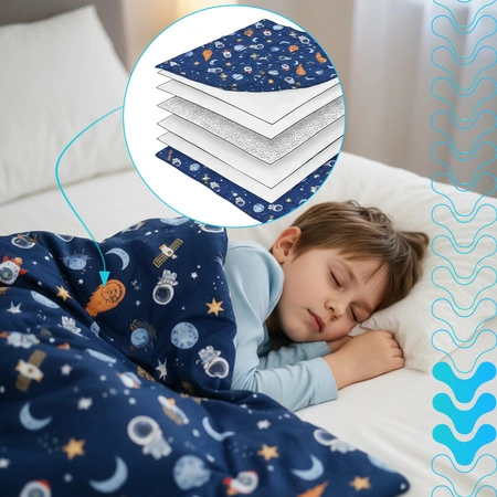 Kołdra Obciążeniowa dla Dzieci Koc Sensoryczny Dziecięcy 4 kg 150x100 cm Isomedix 26897