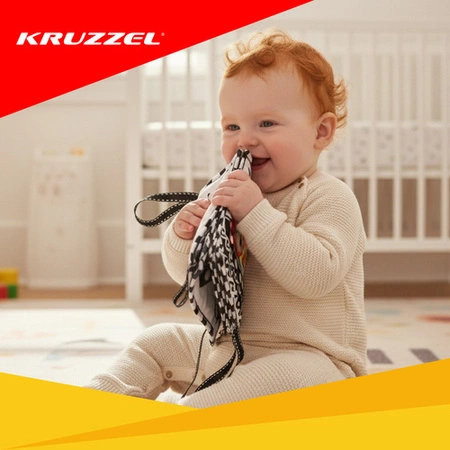 Książeczka Sensoryczna KRUZZEL Kontrastowa Zabawka dla Dzieci Niemowląt 0+