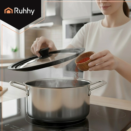 Pokrywka Uniwersalna 3w1 Ruhhy Silikonowa do Garnków i Patelni 28 30 32 cm 25561