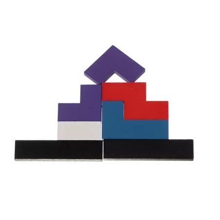 Układanka Puzzle Klocki Drewniane Gra Zabawka Logiczna Edukacyjna 40 el KRUZZEL