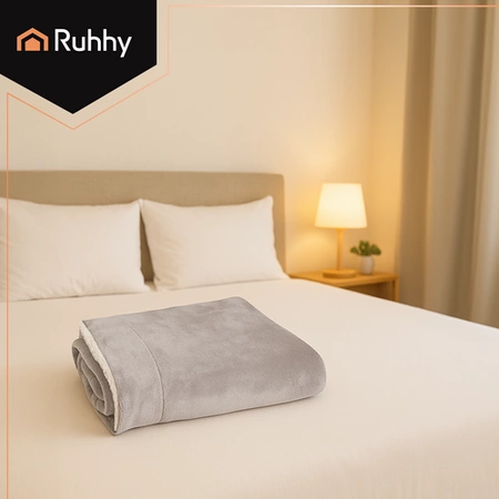 Koc Gruby Dwustronny Narzuta na Łóżko Kanapę Miękki Ciepły Baranek 150x200 Ruhhy 26293