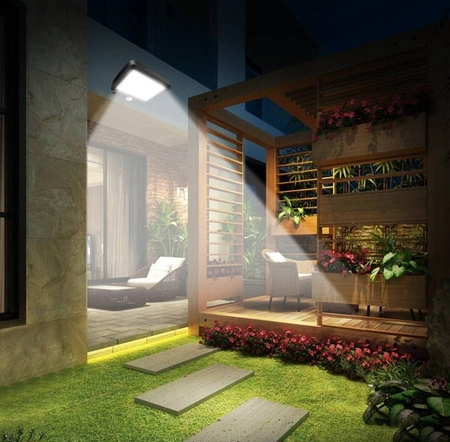 Lampa Solarna z Czujnikiem Ruchu Zmierzchu 100 LED IZOXIS