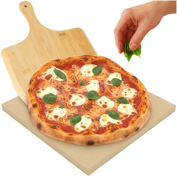 Kamień do Pizzy Ruhhy 38x36 cm z Łopatką Bambusową 2w1 Deska XXL Kordieryt Ruhhy 26916