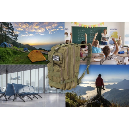 Plecak Turystyczny Trekkingowy Sportowy Wojskowy Taktyczny Khaki Męski 26l TRIZAND