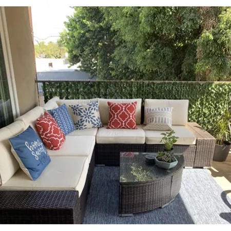 Sztuczny Żywopłot Bluszcz Osłona na Balkon Ścianę Zielona Mata 3m Roślinny GARDLOV