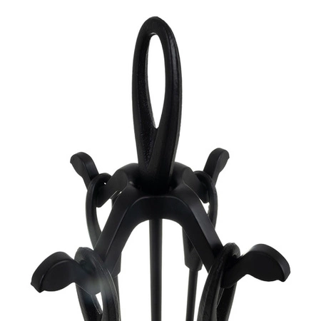 Przybory Kominkowe Retro Akcesoria do Kominka Pieca z Żeliwa Vintage Stojak Kaminer 25969