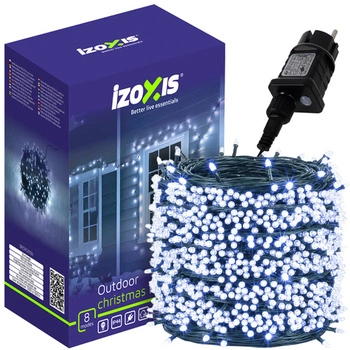 Lampki Choinkowe 500 LED Flash 35m IZOXIS Zewnętrzne Świąteczne Zimne Białe
