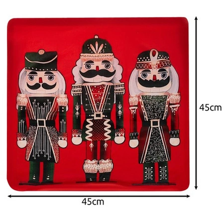 Poszewka na Poduszkę 40x40 cm Jasiek Dekoracyjna Plusz Dziadek do Orzechów RUHHY