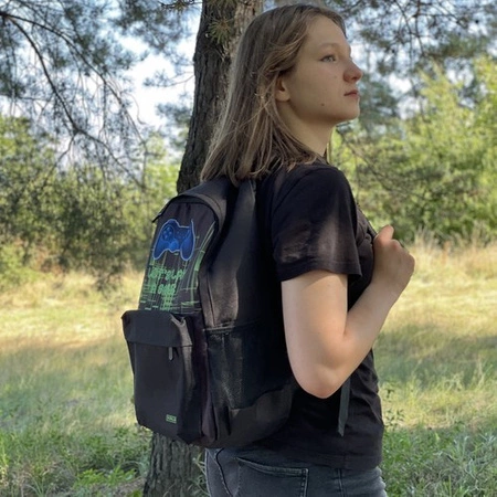 Plecak Szkolny Czarny Młodzieżowy + Worek Pojemny 22l Gamingowy dla Gracza KRUZZEL