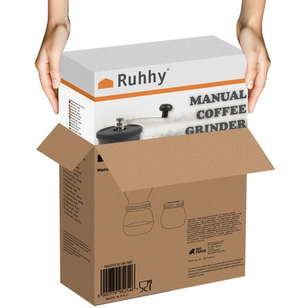 Młynek do Kawy Ręczny Mielenia Mocny Orzechów Ziaren Ziól Przypraw Pieprzu RUHHY