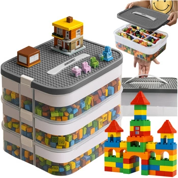 Pojemnik na Klocki Pudełko 22l Organizer z Przegródkami Duży 3 Piętrowy Kruzzel 25757