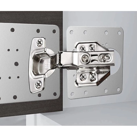 Zestaw Naprawczy do Wyrwanych Zawiasów Meblowych Płytka Naprawy Szafek x 4 MALATEC