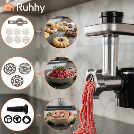 Robot Kuchenny Planetarny z Podgrzewaną Misą 6,2L Wielofunkcyjny + Blender