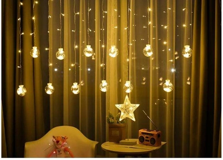 Kule Wiszące Lampki Choinkowe Kurtyna 108 LED cb ISO TRADE