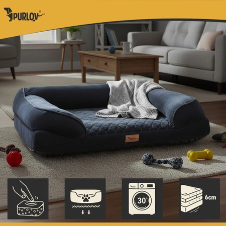 Legowisko Ortopedyczne Purlov S dla Psa i Kota 65x55 cm Pianka, Pokrowiec