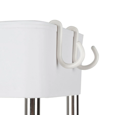 Mobilna Półka Regał na Kółkach Szafka kuchenna Łazienkowa Wózek x4 Haczyki RUHHY