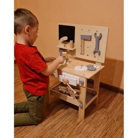 Warsztat dla Dzieci Zestaw Majserkowicza Narzędzia Drewniany z Narzędziami KRUZZEL