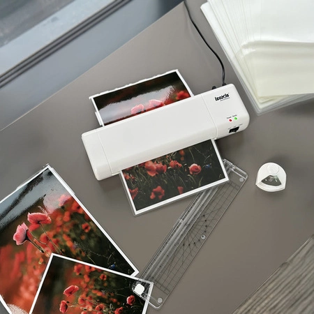Laminator A4 IZOXIS 4w1 Zestaw Biurowy Trymer Zaokrąglacz + Gratis 60 Folii