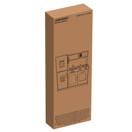 Drewniana Kuchnia dla Dzieci Światło XL Akcesoria KRUZZEL