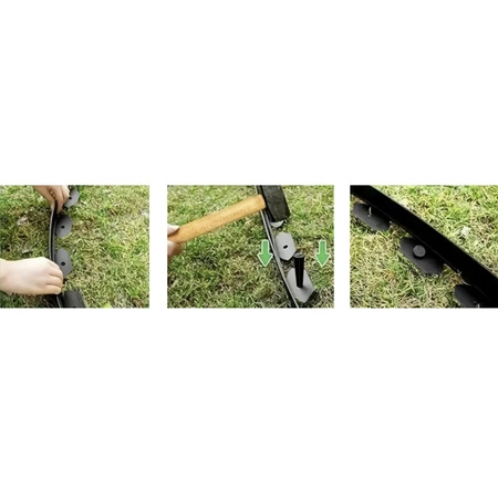 Obrzeże Ogrodowe Obrzeża Trawnikowe Plastikowe Czarne 4x10m 20 Kołków Kotew GARDLOV