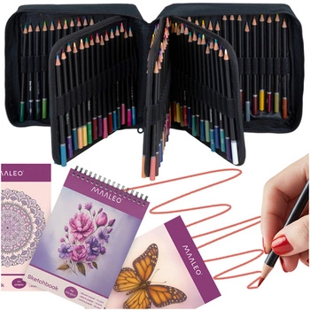 Zestaw Kredek do Rysowania Maaleo 120 Kolorów Szkicownik Etui Prezent