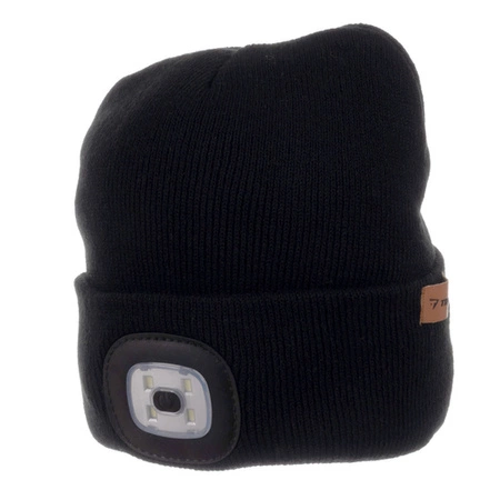 Czapka Zimowa Męska Ciepła Damska Dwuwarstwowa Sportowa z Latarką LED USB TRIZAND