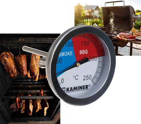 Termometr do Wędzarni Grilla Grila BBQ Domu +300°C KAMINER